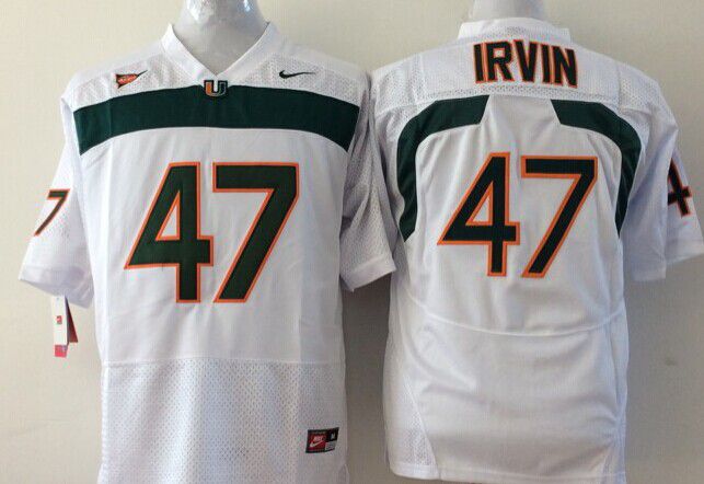 Men Miami Hurricanes #47 Irvin White 2025 NCAA Jersey